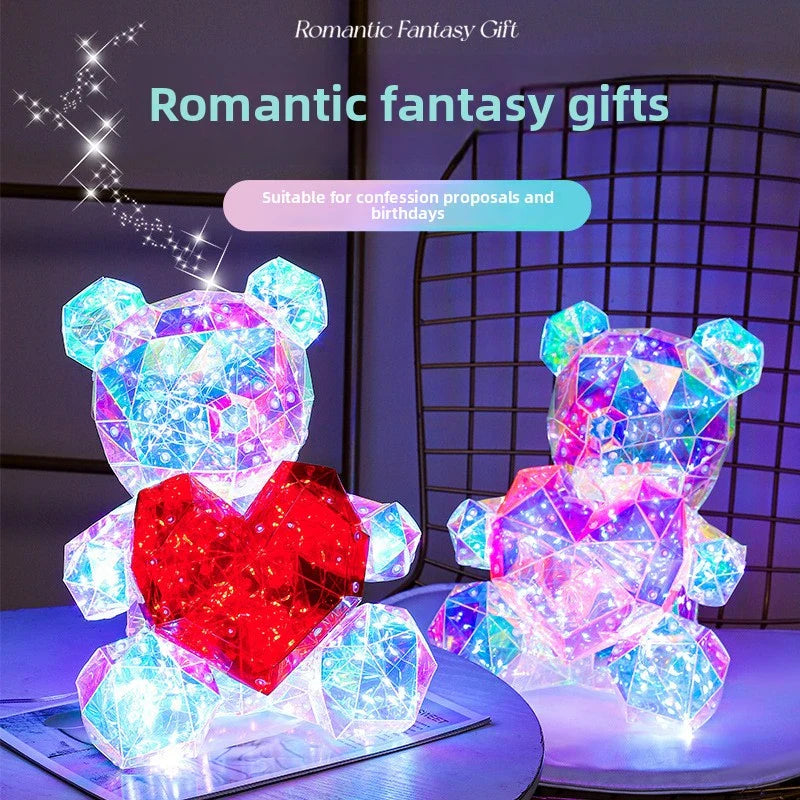 LED Glowing Bear Gift - Birthday, Valentine's & Mother's Day Present for Women, Premium Keepsake